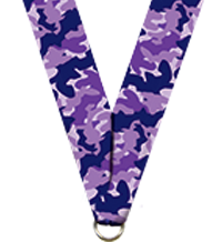 7/8 x 30 in. Purple Camouflage Neck Ribbon
