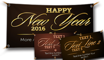 New Year's Eve Vinyl Banner- Happy New Year