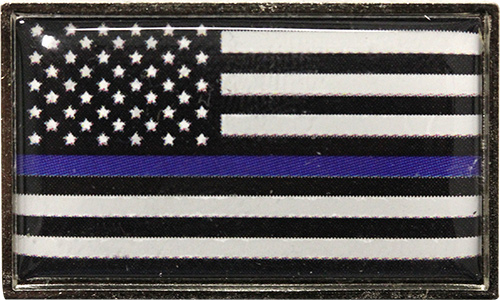 THIN BLUE LINE POLICE AMERICAN FLAG LAPEL PIN HAT TAC NEW 