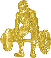 Weightlifter Chenille Pin