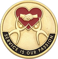 Service is Our Passion Enameled Pin