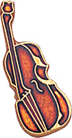 Cello/Bass Enameled Gold Pin