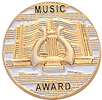 Music Award Enameled Pin