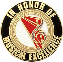 In Honor of Musical Excellence Enameled Pin