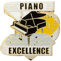 Piano Excellence Enameled Pin
