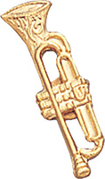 Trumpet Gold Pin