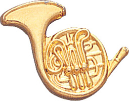 French Horn Gold Pin