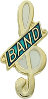 Band G Clef Enameled Pin