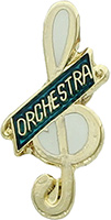 Orchestra G Clef Enameled Pin