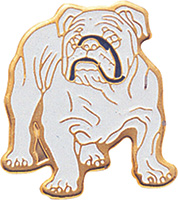 Bull Dog Enameled Mascot Pin