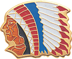 Chief Enameled Mascot Pin
