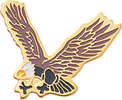 Eagle Enameled Mascot Pin