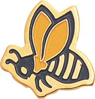 Bee Enameled Mascot Pin