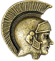 Trojan/Spartan 3D Mascot Pin