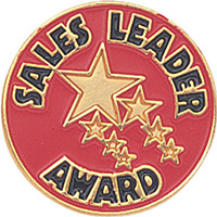 Sales Leader Award Enameled Round Pin
