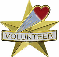 Volunteer Star Pin Enameled Pin
