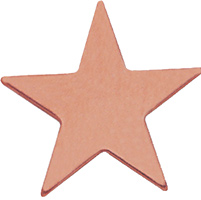 Bronze Finish Flat Star Pin