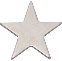 Silver Finish Flat Star Pin