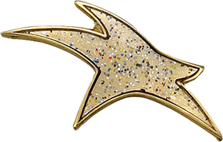 Gold Sparkle Modern Star Pin
