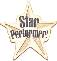 Star Performer Enameled Pin