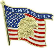 Stronger Together American Flag Pin