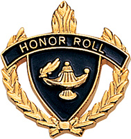 Honor Roll 3D Enameled Scholastic Pin