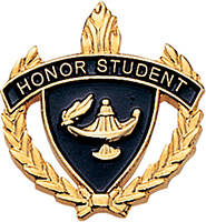 Honor Student 3D Enameled Scholastic Pin