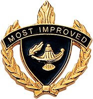 Most Improved 3D Enameled Scholastic Pin