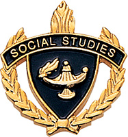Social Studies 3D Enameled Scholastic Pin