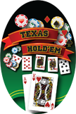 Poker- Texas Hold' Em Oval Insert