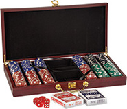 Rosewood Finish Poker Gift Set