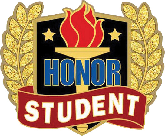 Wreath & Torch Scholastic Enamel Pin- Honor Student