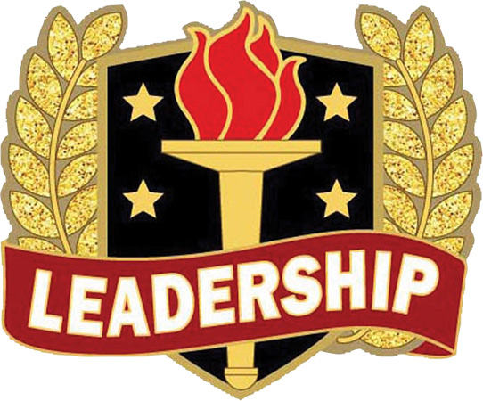 Wreath & Torch Scholastic Enamel Pin- Leadership