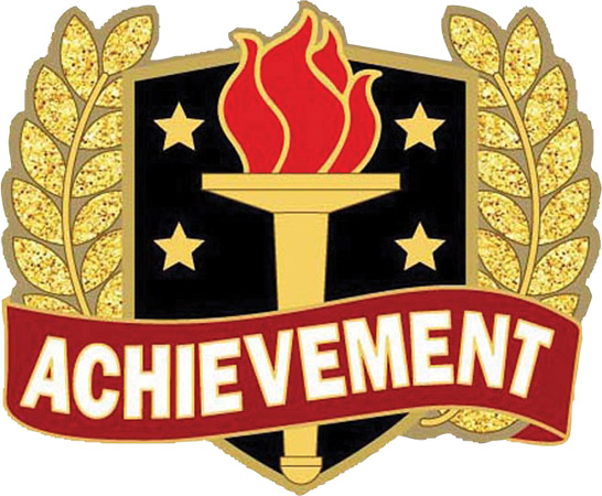 Wreath & Torch Scholastic Enamel Pin- Achievement