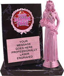 Pink Beauty Pageant Custom Round Insert Billboard Plaque 
