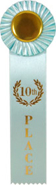 10th Place Single Streamer Rosette Ribbon