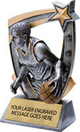 Basketball Male 5 Star 3D Resin Trophy