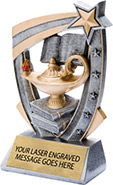 Lamp of Knowledge 5 Star 3D Resin Trophy