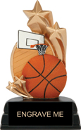 Basketball Shooting Star Resin Trophy