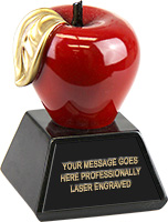 Golden Leaf Apple Resin Trophy