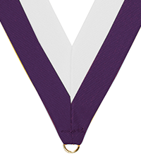 Purple & White Neck Ribbon