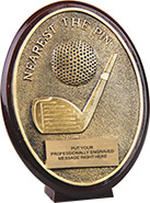 Nearest to the Pin Golf Oval Resin Trophy