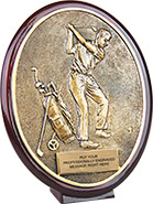 Golfer Oval Resin Trophy