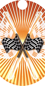 Auto | Racing- Flags Dog Tag Insert