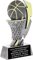 Basketball Glow Lightning Resin Trophy