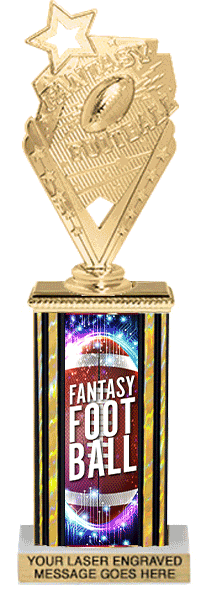 Glow in the Dark Fantasy Football Rectangle Column Trophy - 10 inch