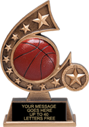 Basketball Comet Resin Trophies
