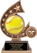 Softball Comet Resin Trophies
