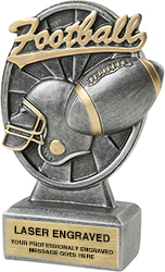 Football Pinwheel Resin Trophy