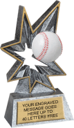 Baseball Spring-Action Resin Trophy